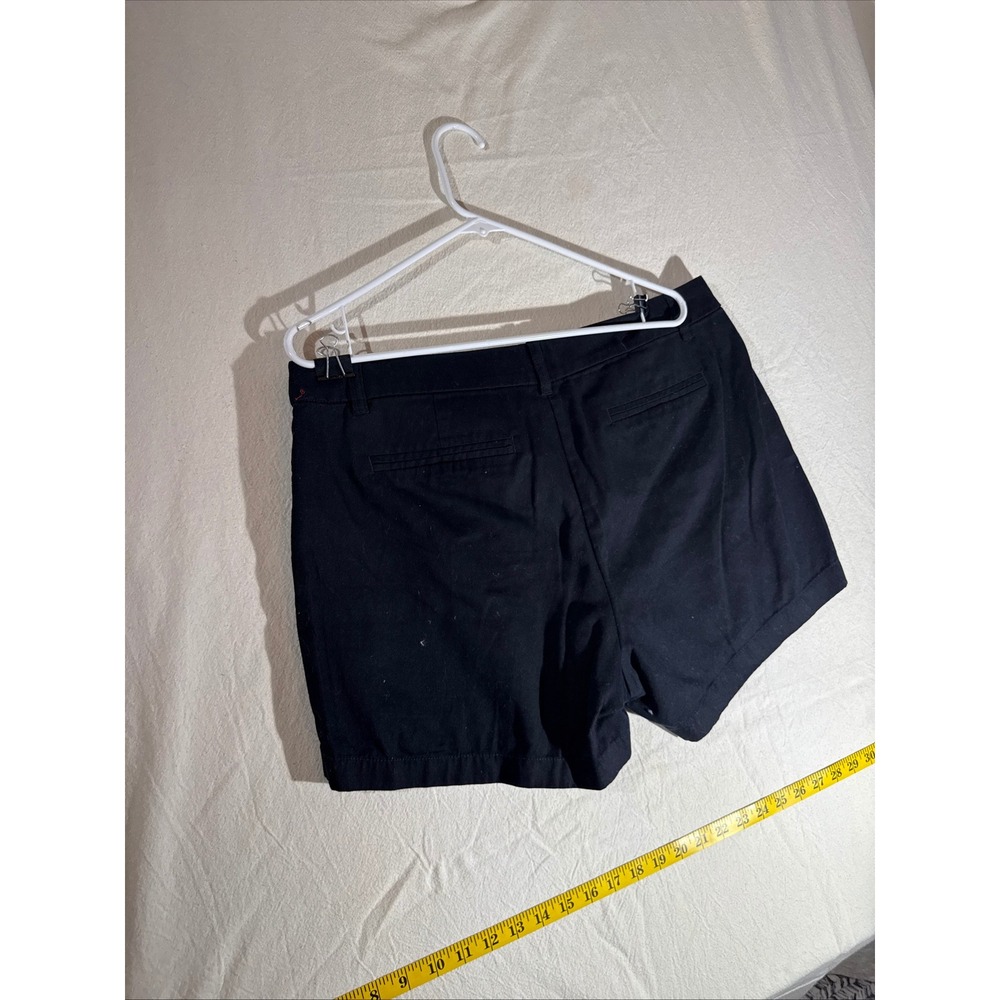 J.Crew Chino Shorts Womens 14 Black Good Condition Mid Rise Stretch Cotton - Picture 5 of 6